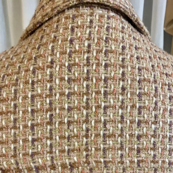 Tweed Coat with Embellished Belt Mid Length - Picture 7 of 8